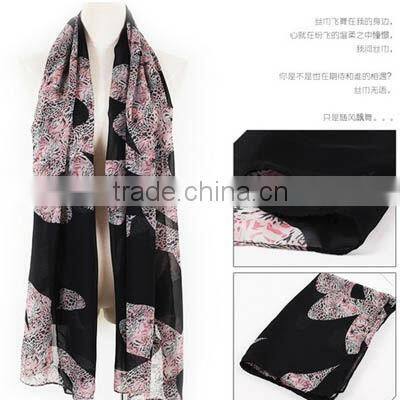 2013 new style custom colorful printed fashion leopard scarf