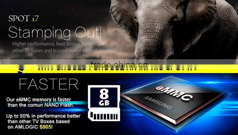 android 5.1 tv box Amlogic S905 1GB DDR3 8GB eMMC Hot for USA Canada Europe Inphic Spot I7 Smart TV Box