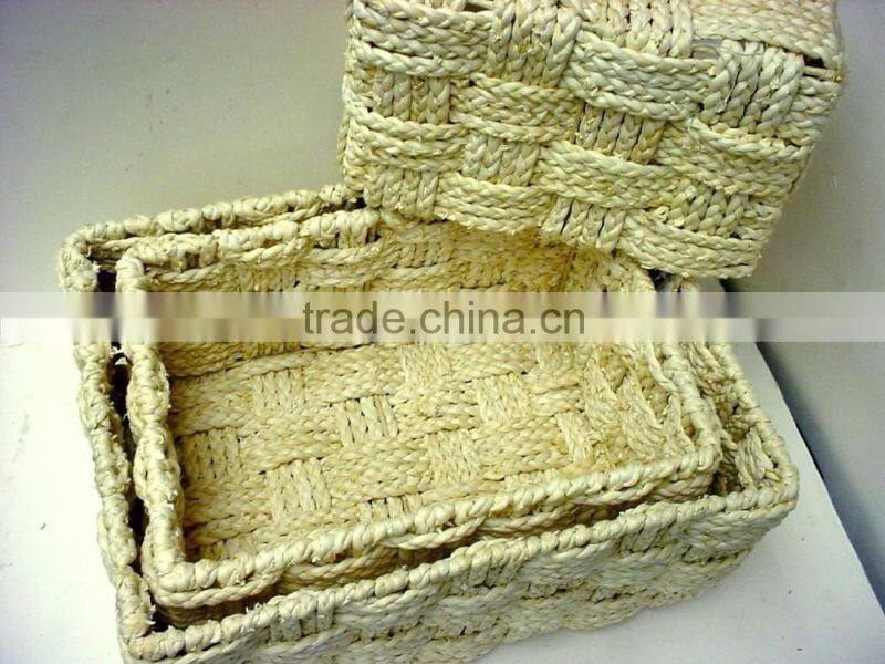 Set of 3 maize baskets (in dark brown)for bread /fruit/kithchen using /room using