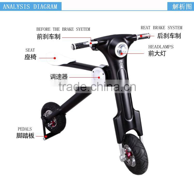 2016 Hot Sale New Product 2 Wheel Electric Scooter with 3-5h Charging Time and 35-40km Range For Charge fast