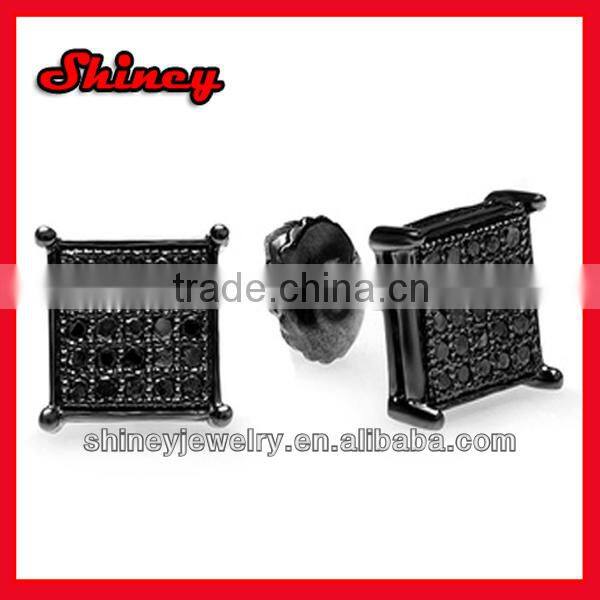 yiwu factory cheap high quality shiny silver heart earring