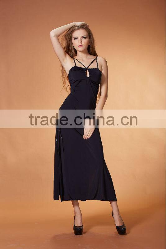 Newest arrival Fashionable sexy hot sales women night long fancy Halter Dress llingeries 3379