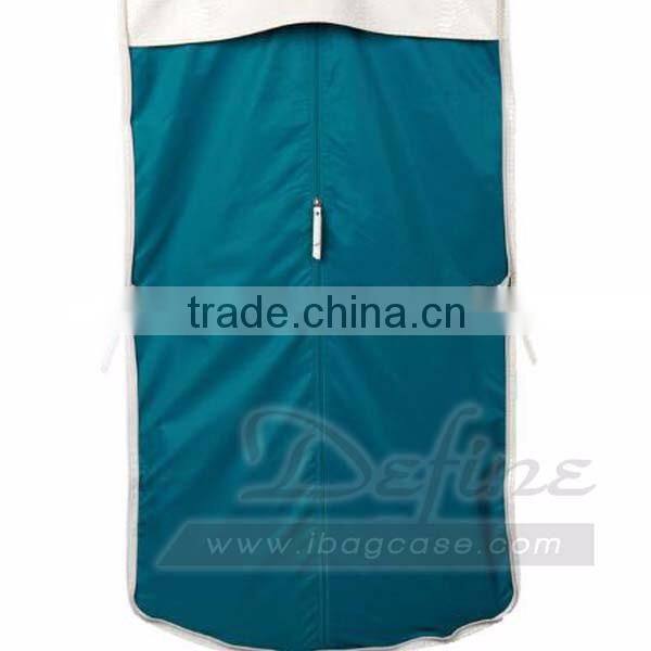 Premium White Leather Garment Bag for Suits Foldable