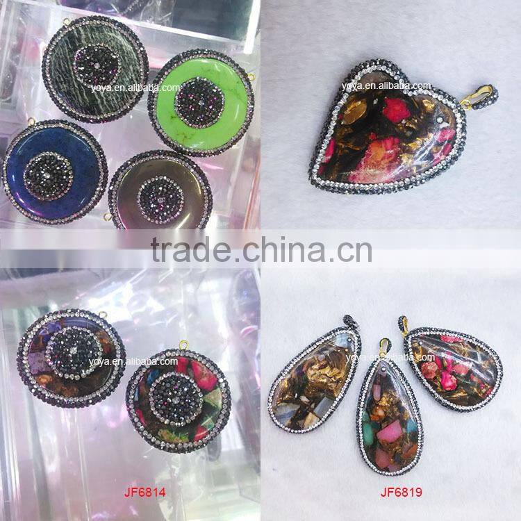 JF8597 Wholesale crystal pave freeform faceted blue labradorite beads