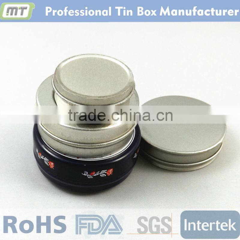 hot sale small tin container for food packing, small tin container
