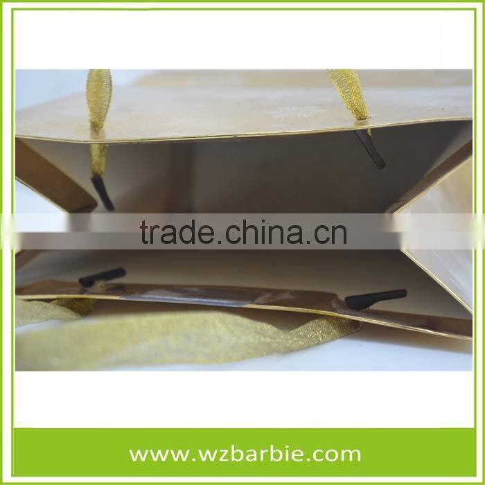 Customized Snowflake Recycable Paper Shopping/Gift Bag With Handle