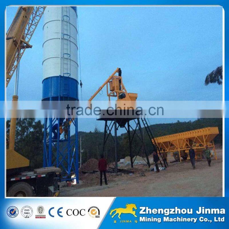 Stationary concrete mixing plant with capacity from 25 m3/h to 80m3/h