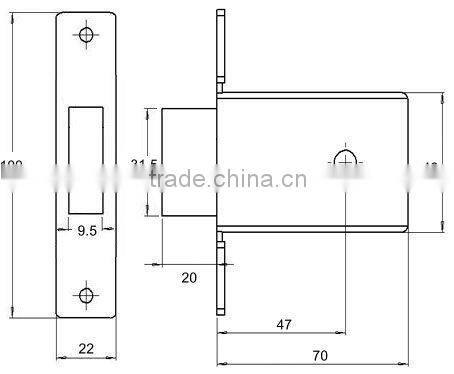 47mm Residential Cross Key Deadbolt Door Lock