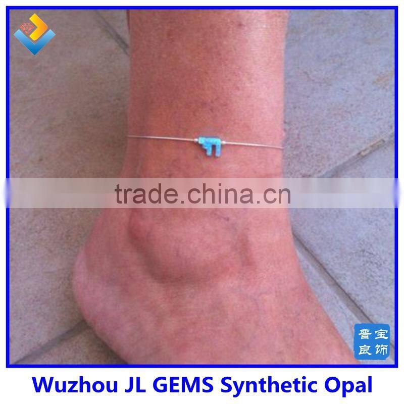 2015 New Arrival flower opal charm bracelet Synthetic Opal beads bracelet