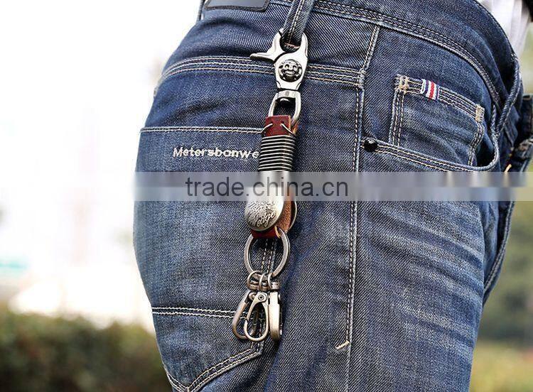 Handmade High Quality Real Ostrich Leather Keychain Leather Key Holder Key Chain