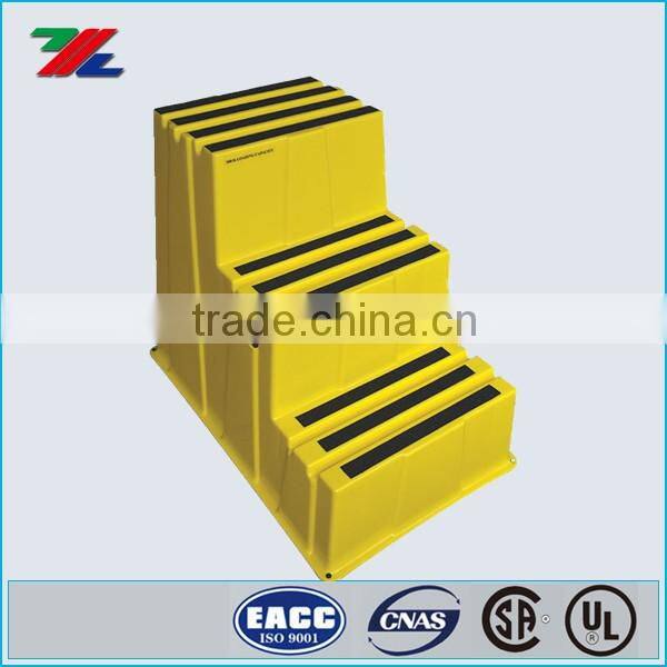 HDPE Plastic Three Steps Ladders with Skid Resistance labels ; Plastic Steps stools with 1000LB loading ladders