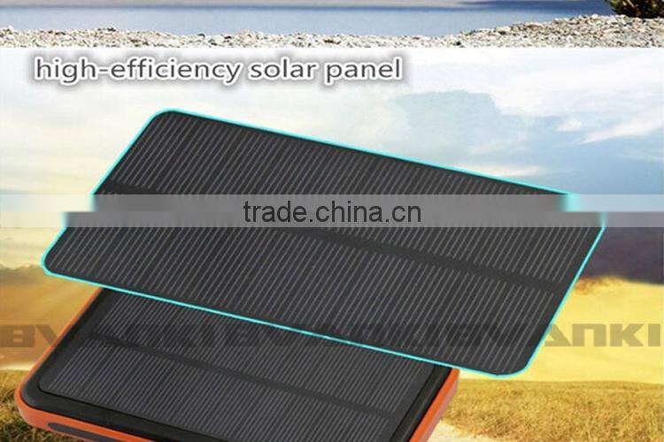 Hot new products for 2015 outdoor Waterproof Solar Mobile portable Power Bank Charger 12000mAh
