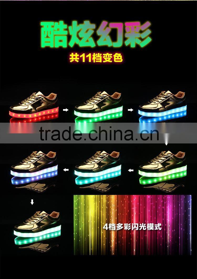 2016 new design wholesale led sneakers kids led sneakers with wing