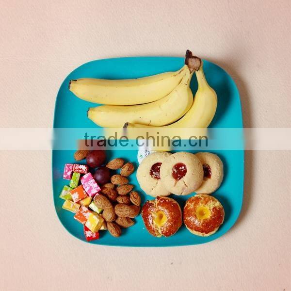 safety natural eco-friendly bamboo fibre food tray, fruit plate holder, bamboo tray