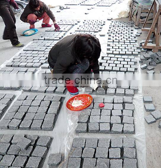 mixcolor pavers on mesh for garden and walkway