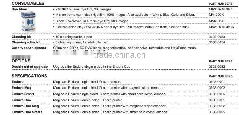 2015 High quality Magicard Enduro Dual-side Printer Machine
