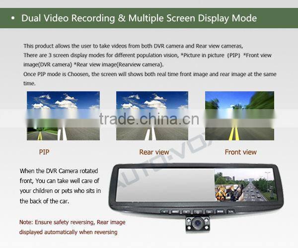 Bset 4.3'' car vehicle mirror with DVR function manufacturer