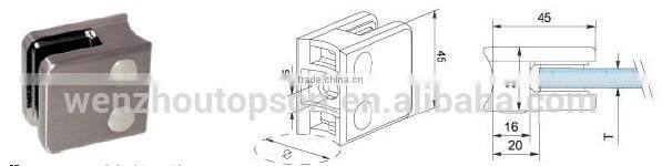 Hot sale Stainless Steel Glass Clamp for balustrade