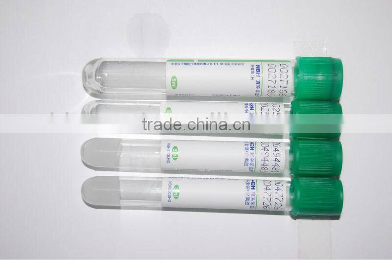 Disposable Vacuum Blood Collection Tube - Heparin Tube