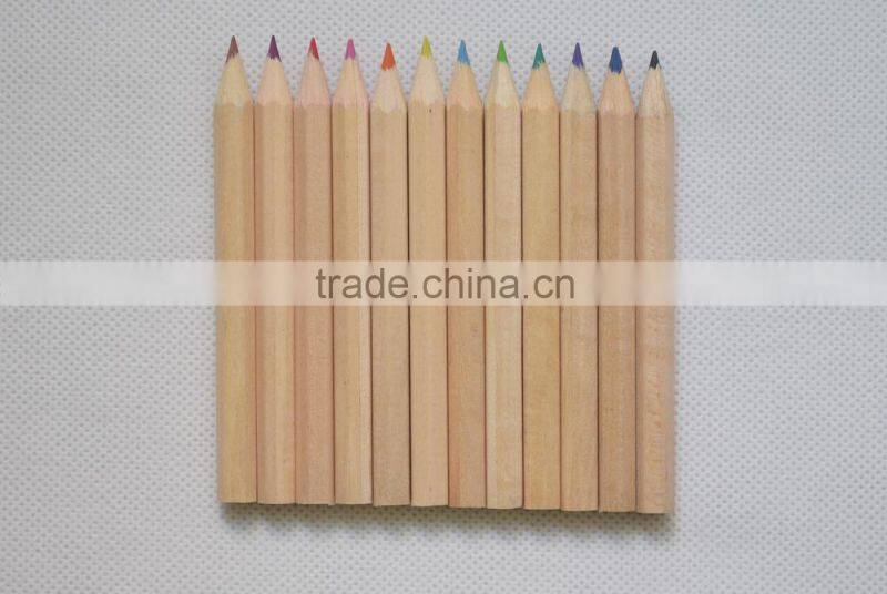 3.5" Wooden Barrel Mini Colored Pencil