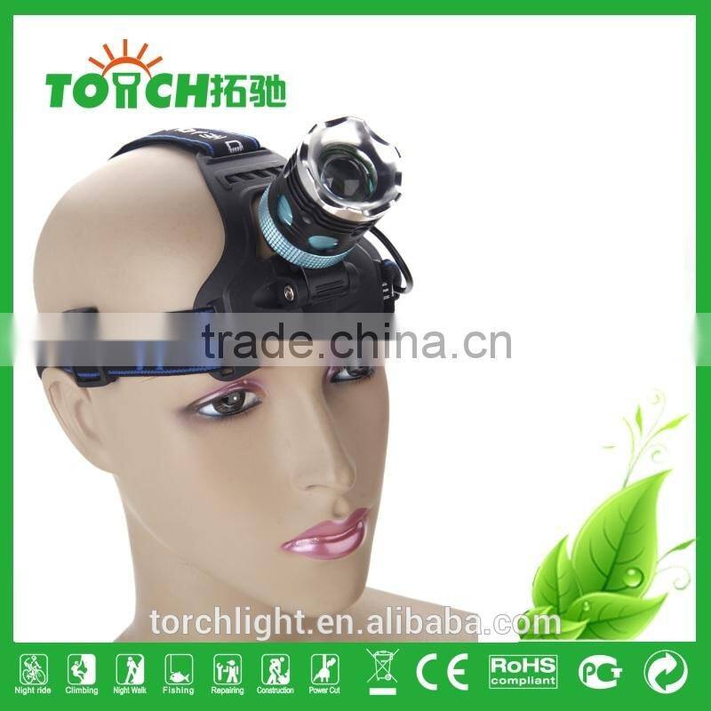 Emergency LED Lamp CRE E XM-L T6 LED Focus Headlight Headlamp 2000LM Zoomable Adjustable Light for Camping Hiking + Car Charger