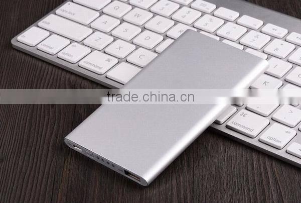 AWC372 Aluminium 5300mAh portable panel power bank slim power bank for phone