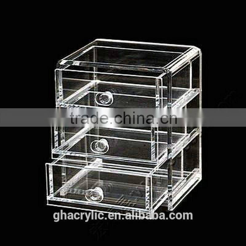 Factory outlet 3 tier Clear Acrylic storage boxes