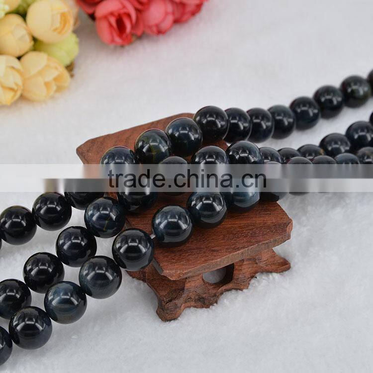 Wholesale round bead gemstone blue tiger eye gem stone
