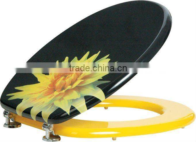 black and white toilet seat