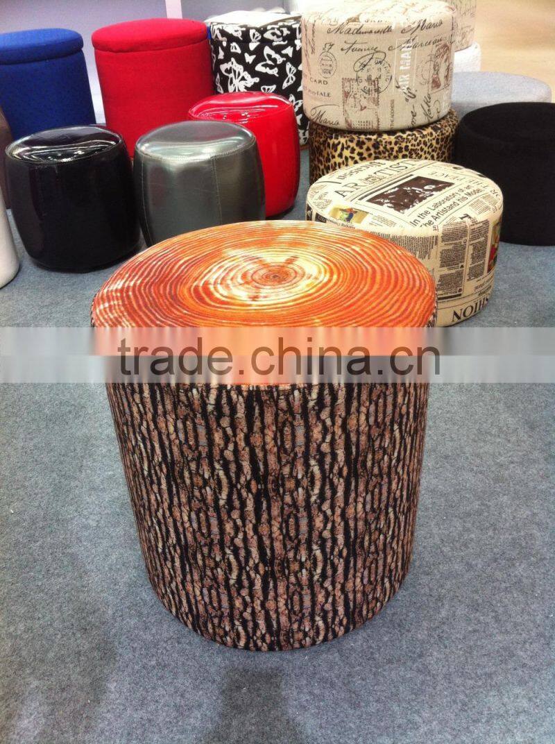hot sale! Fancy new style stool ottoman and pouf for indoor used fruit design !