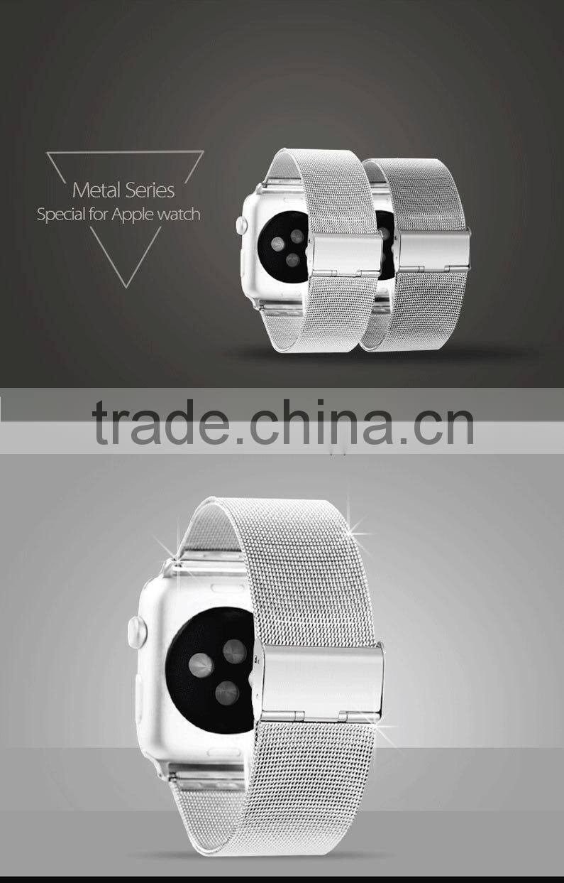 Shengo High Quality Genuine Stainless Steel Watch Strap For Apple Watch With Band Adapter 38mm 42mm