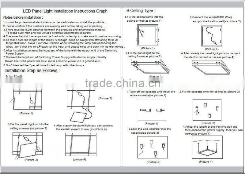 high warranty led panel led panel lighting slim plastic round led panel light
