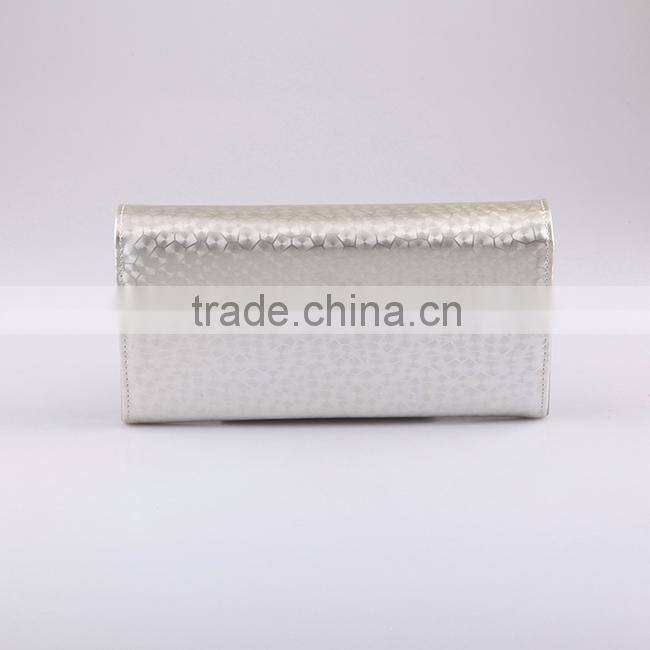 4542 2016 fashionable silver body with light gold decoration womens wallets