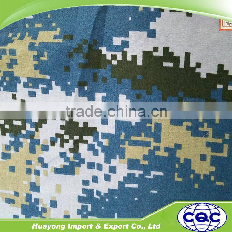 TC polyester cotton fashion military marine camouflage fabric/army trousers fabric