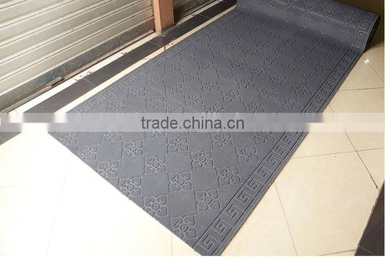Embossing corridor carpet with PVC