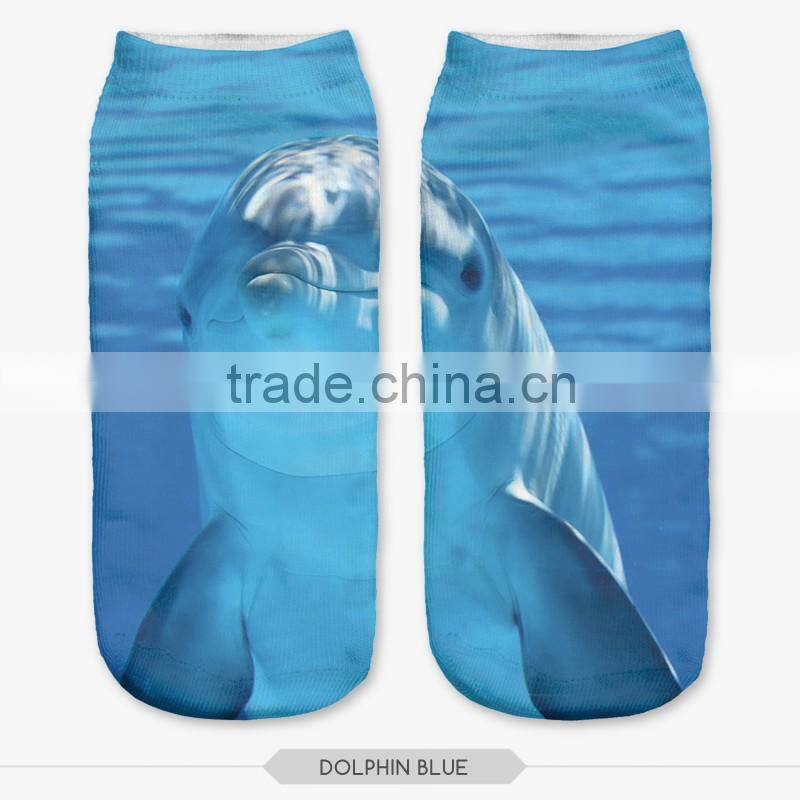 high quality animals 3d digital full print colorful men ankle socks gay