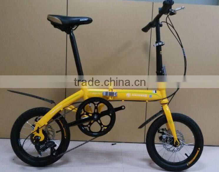 14 inches mini folding light country road bike double disc brake