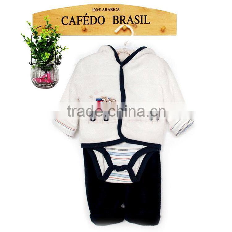 autumn & winter warm clothes set kids 3 pcs clothes set