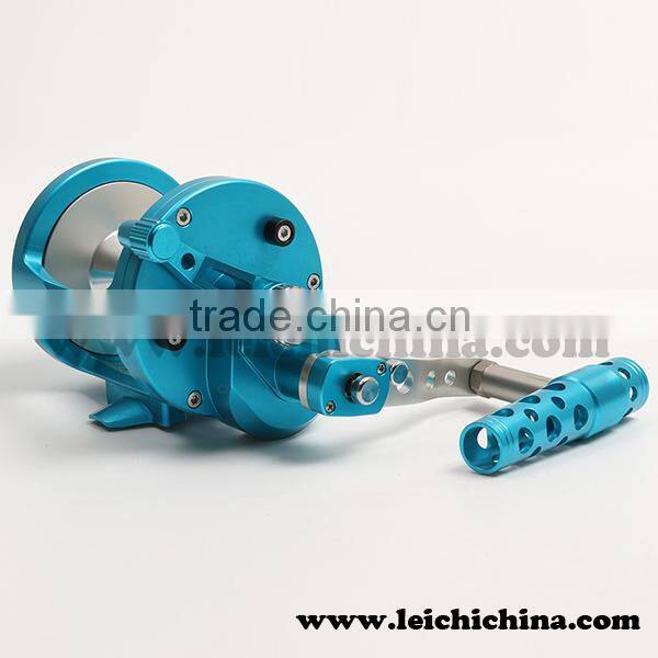 Lever drag 2 speed conventional fishing jigging reel