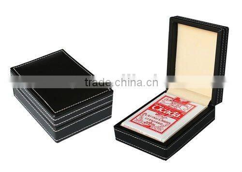 Custom Poker playing card in leather box