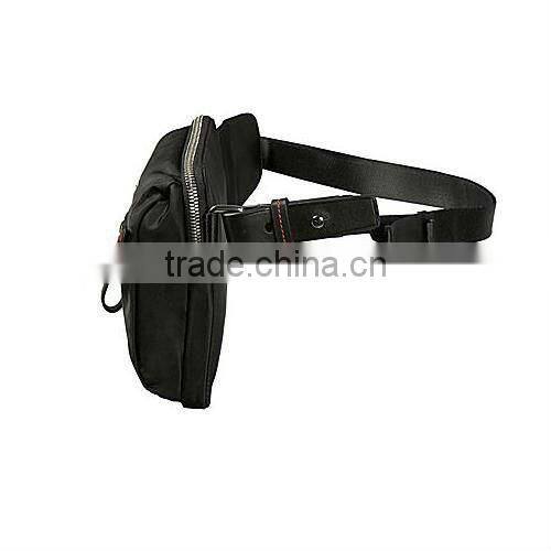 Nylon with leather handles waist bags for men