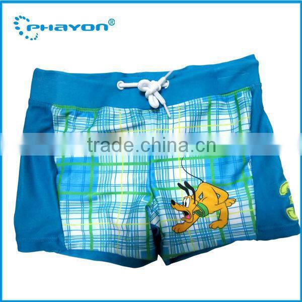 2014 Customized cartoon print boy's swim short , swim trunks ,boy board short