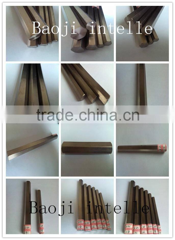 gr5 19mm*19 titanium forged hex rod for industry medical B348 F136
