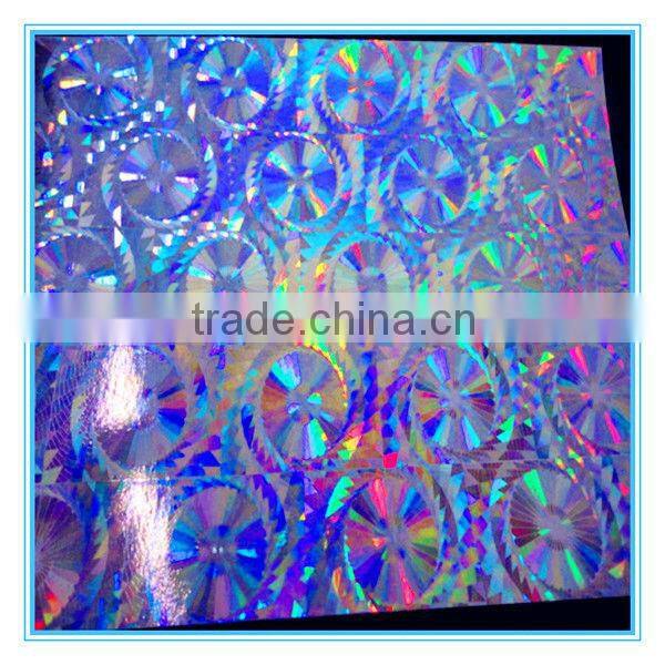colored holographic laser wrapping/printing paper