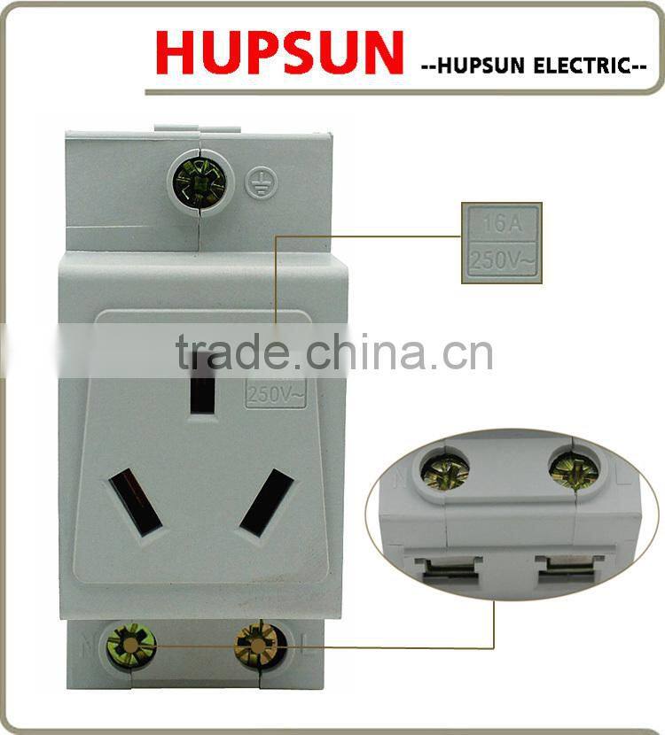 AC30 16A DIN RAIL modular socket, distribution box socket