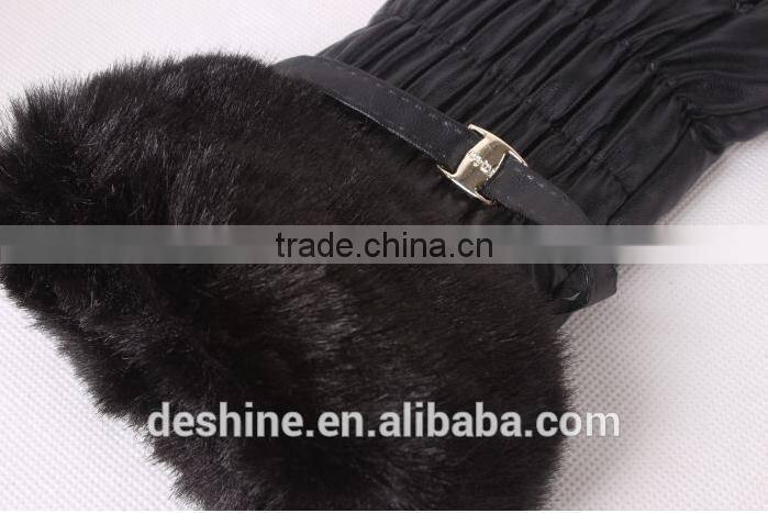 wholesale lady's pu leather gloves ST116