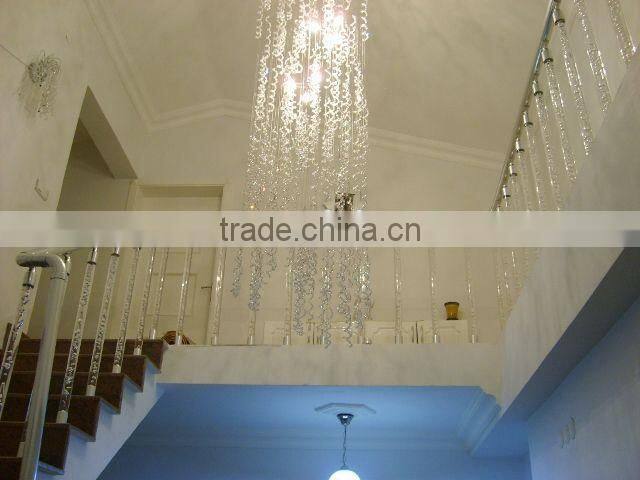 High quality wholesale crystal clear plastic stairs baluster