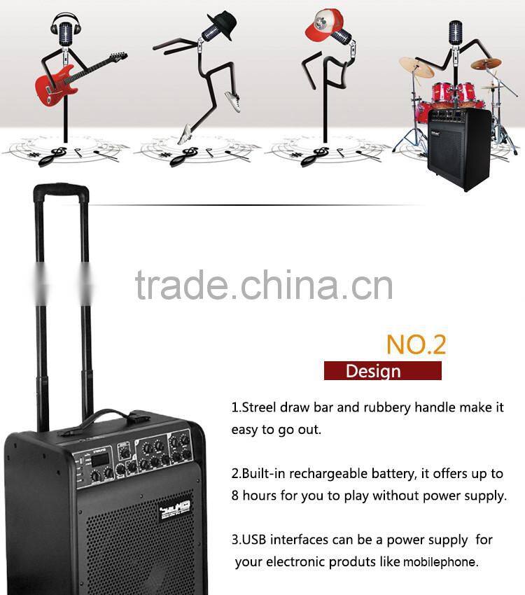 80W Multifunctional Battery USB Horn Built in Amplifier LED Bluetooth Speaker