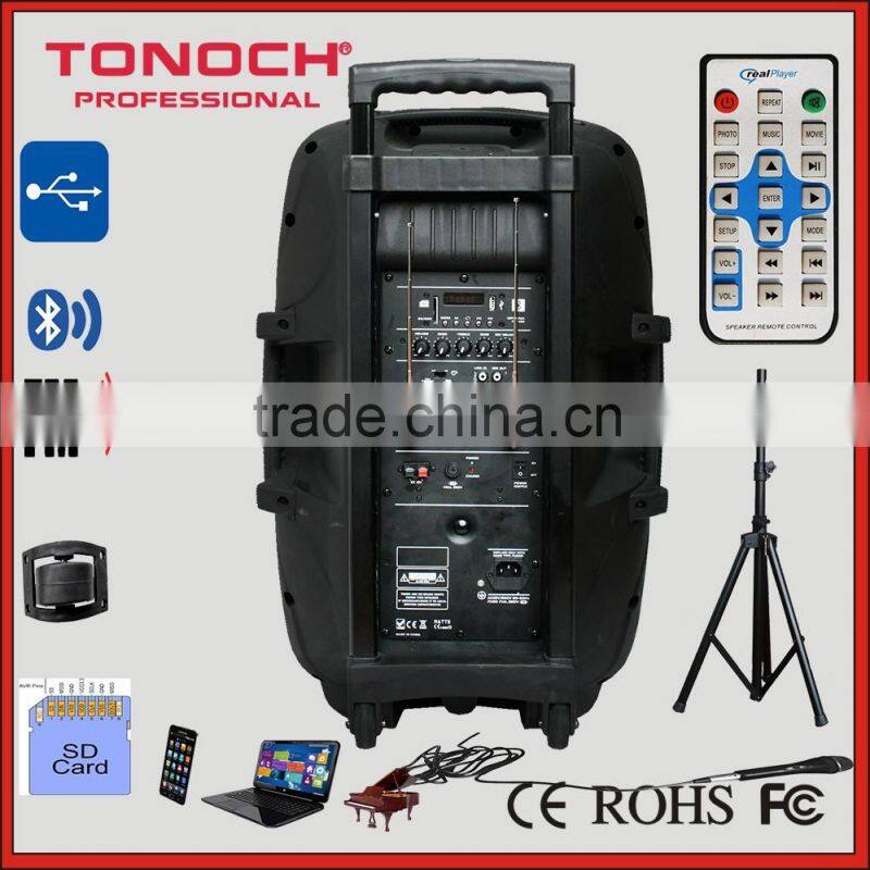 Best Seller 10 Inch 100W Karaoke Speakers With Two VHF Microphone