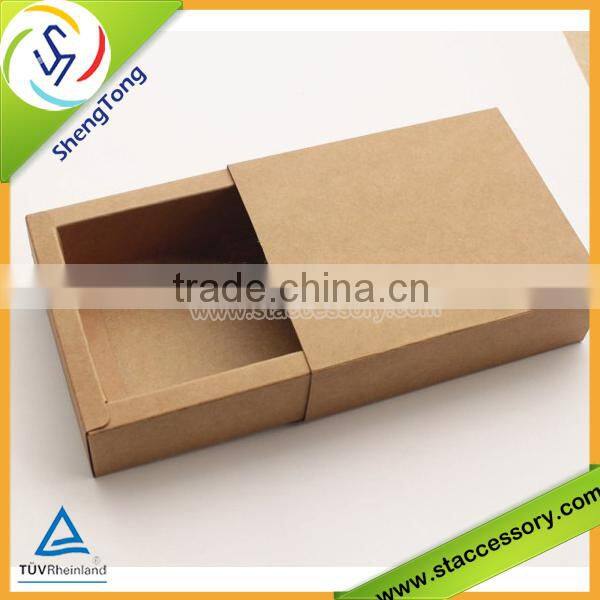 new design high quality kraft paper box slide open box